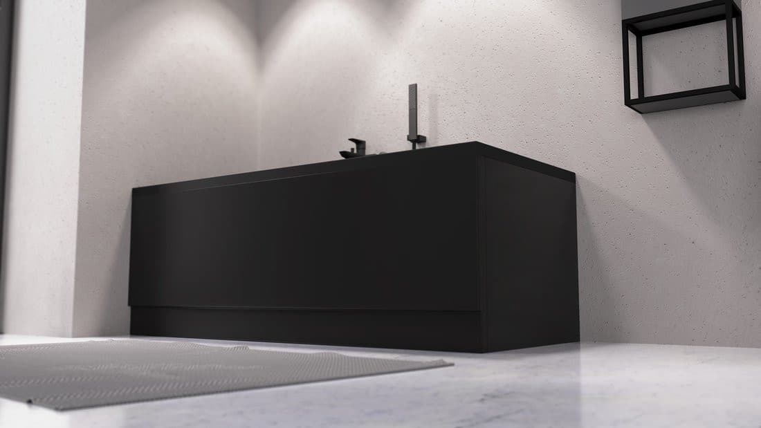 PLAIN obudowa boczna 100x59cm, matowa czarna