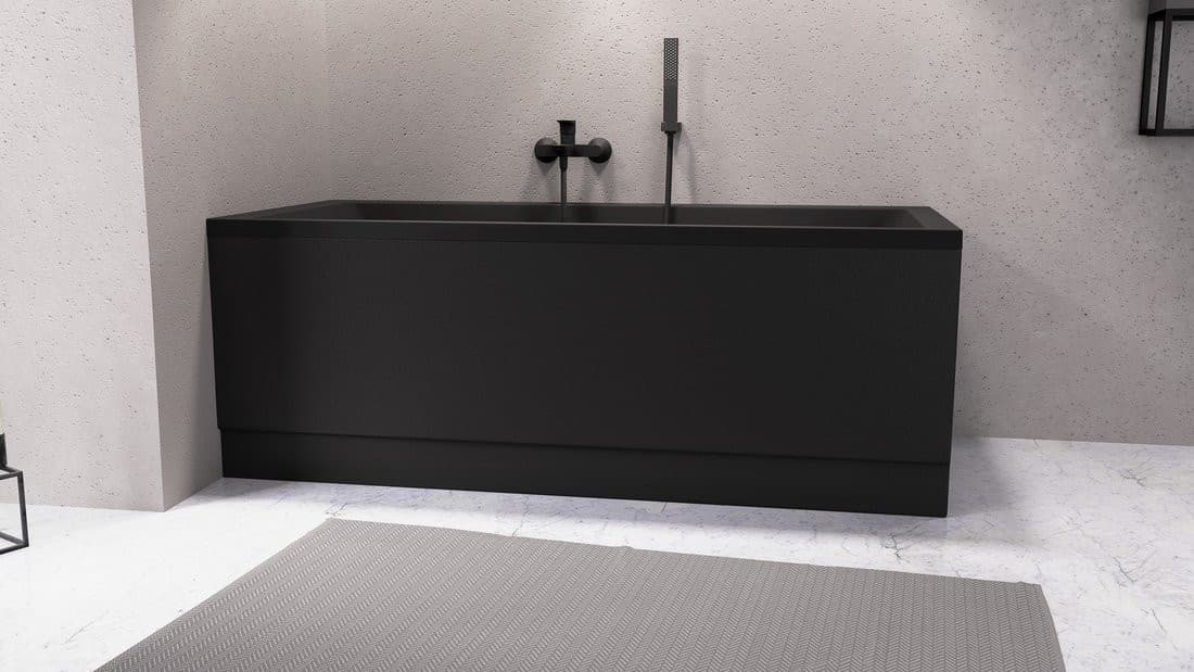COUVERT lewa obudowa czołowa 180x52cm, czarny mat