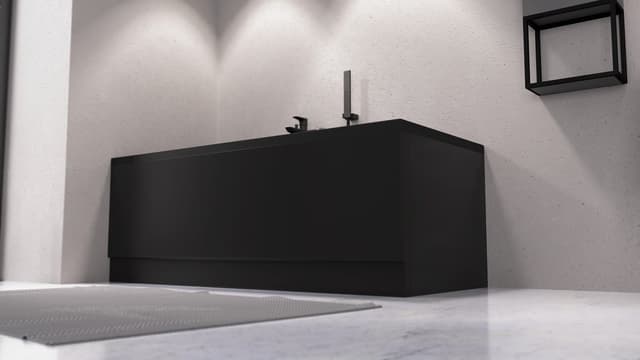 COUVERT lewa obudowa czołowa 180x52cm, czarny mat