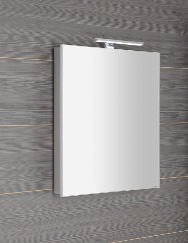 GRETA szafka z lustrem LED, 60x70x14 cm, biały mat