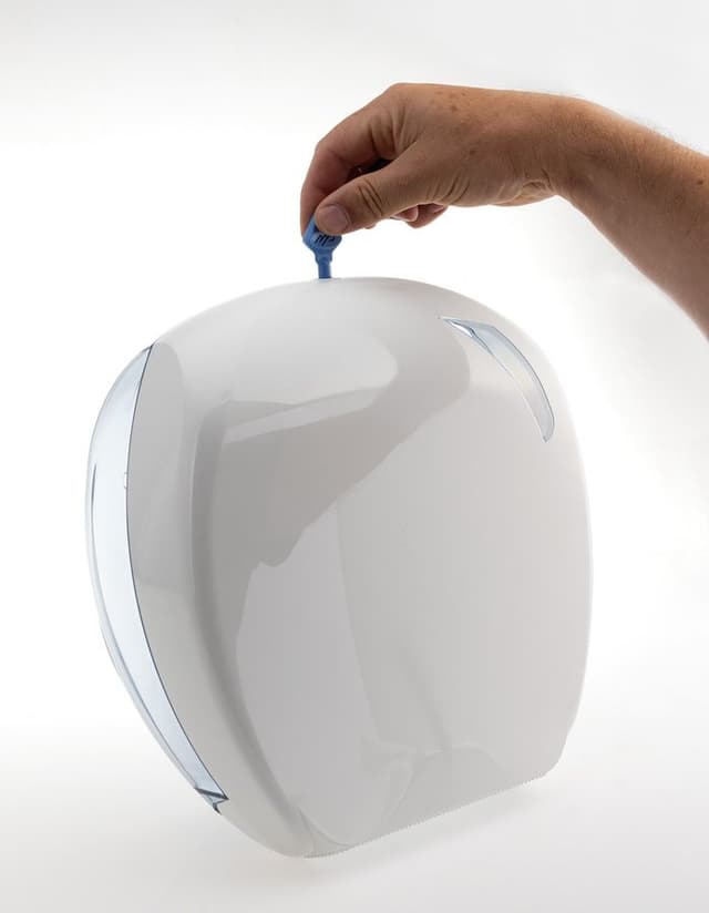 SKIN wieszak na papier toaletowy, o Ø 24 cm, z ABS, w kolorze piaskowym