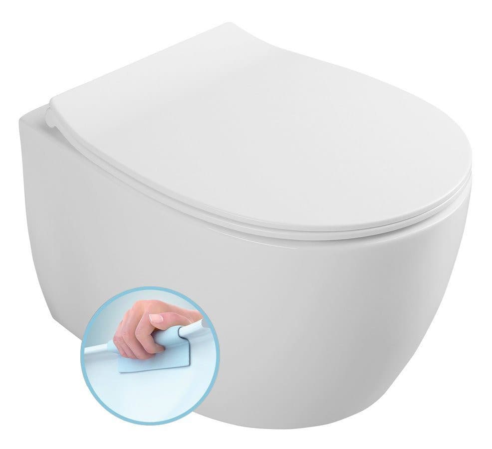 SENTIMENTI wisząca miska WC Rimless 36x51cm, biała