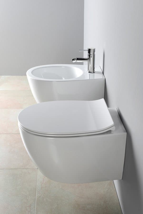 SENTIMENTI wisząca miska WC Rimless 36x51cm, biała