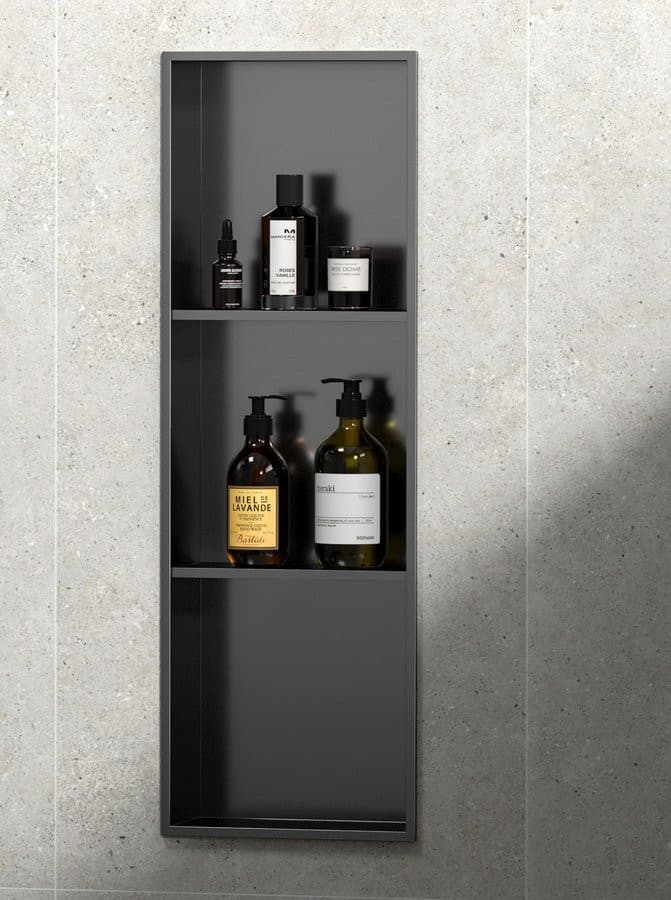 INSERTA półka wpuszczana, stal nierdzewna, gun metal 270x810 mm