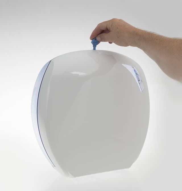 SKIN dowoznik na papier toaletowy, okrągły Ø 29cm, piasek (ABS)