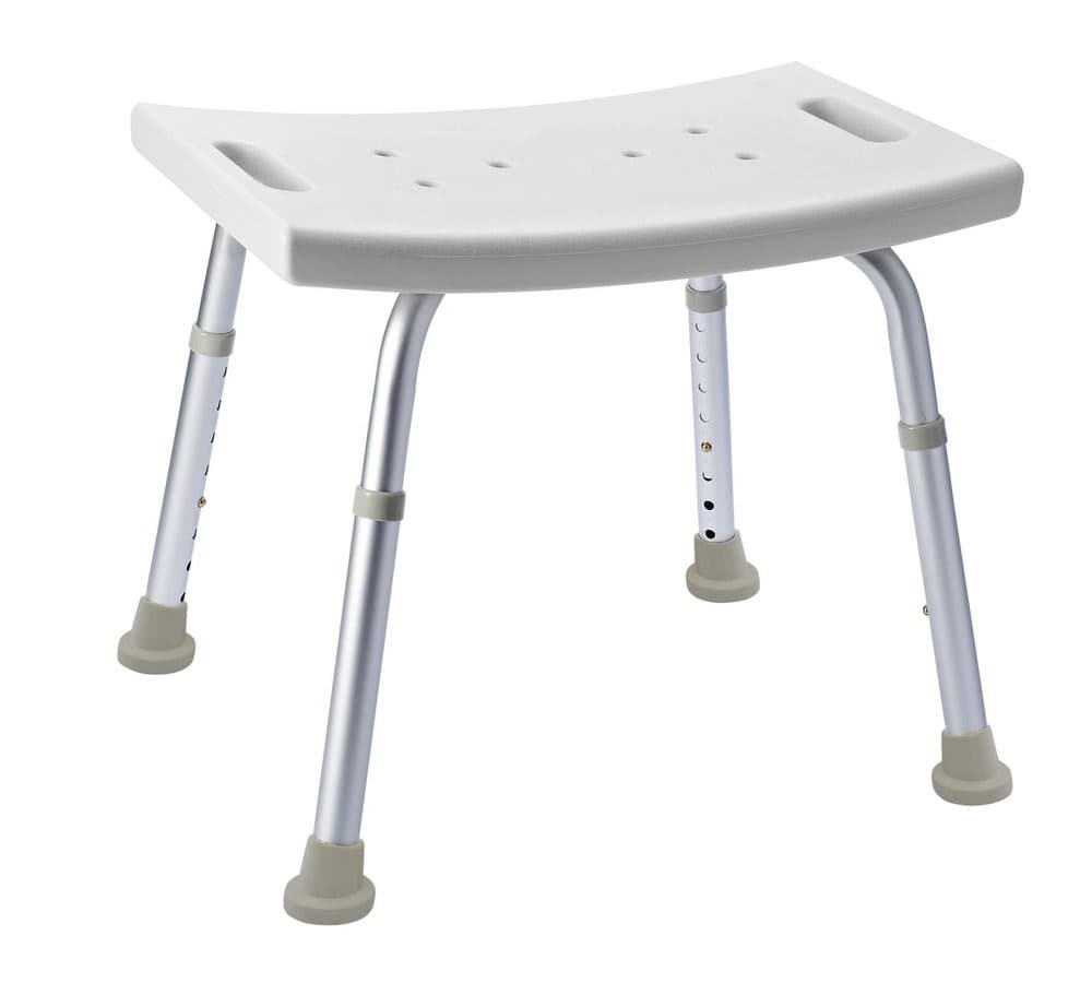 HANDICAP Taboret łazienkowy, biały, regulowana wysokość