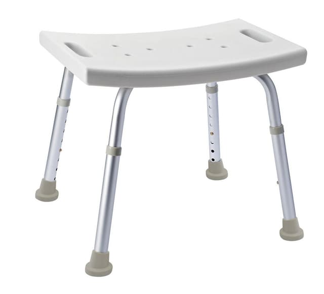 HANDICAP Taboret łazienkowy, biały, regulowana wysokość