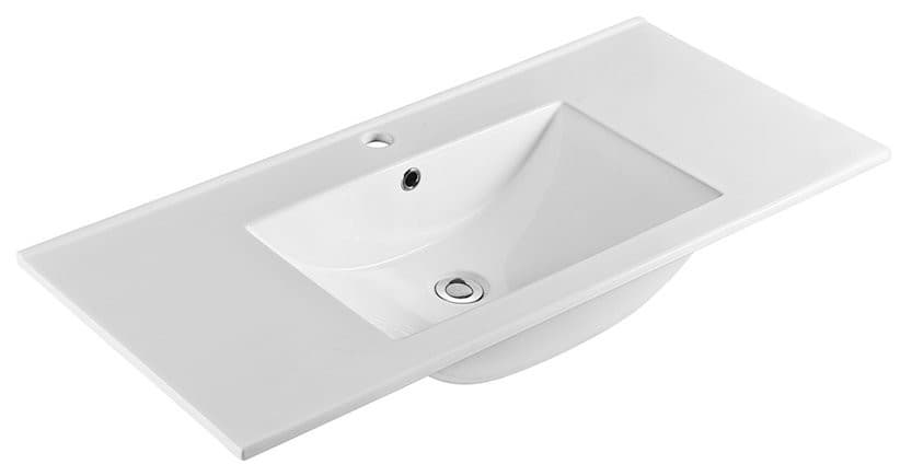 SLIM umywalka ceramiczna meblowa, prostokątna, 100x46cm, biały
