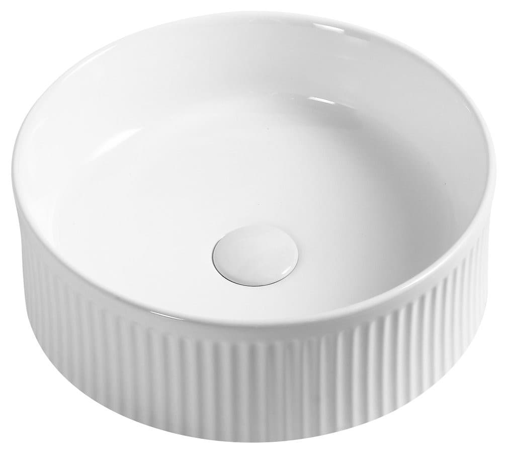 PICOBELLO umywalka ceramiczna nablatowa, okrągła, średnica 37cm, biały
