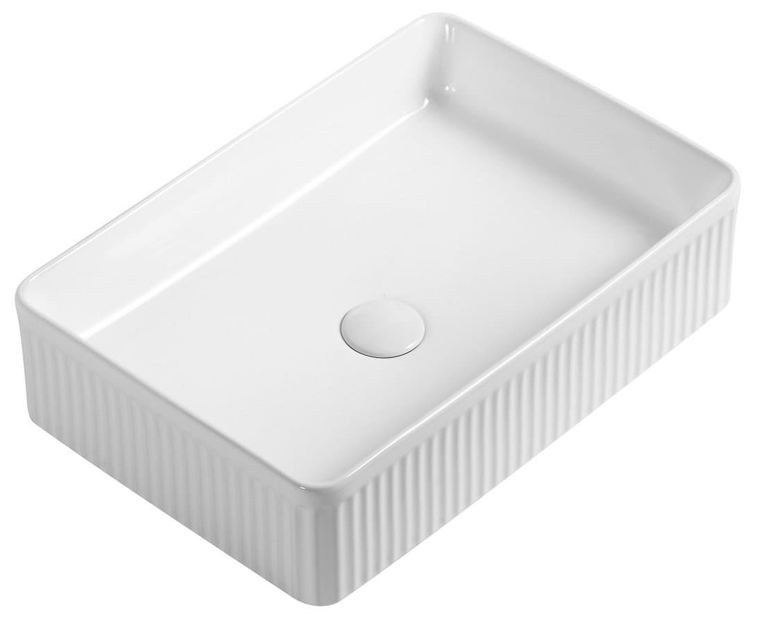 PICOBELLO ceramiczna umywalka nablatowa 50x34 cm, prostokątna biała