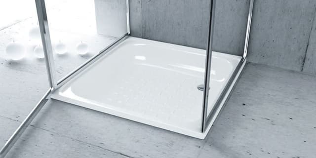 Kwadratowy brodzik prysznicowy emaliowany 70x70x12cm biały