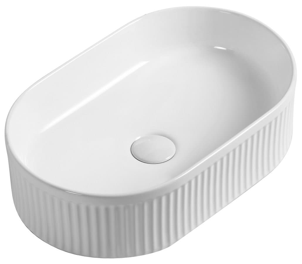 PICOBELLO ceramiczna umywalka nablatowa 49x31 cm, owalna biała