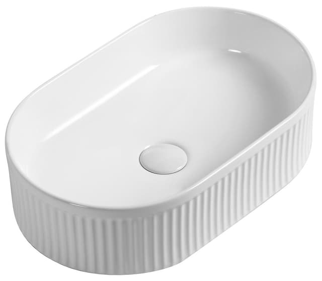 PICOBELLO ceramiczna umywalka nablatowa 49x31 cm, owalna biała