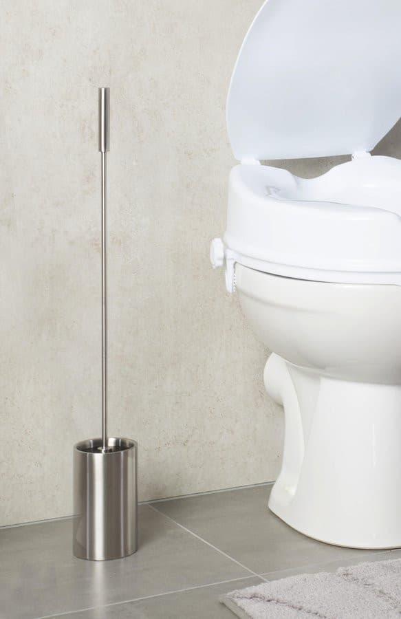 HANDICAP Szczotka WC z długą rękojeścią, metalowa