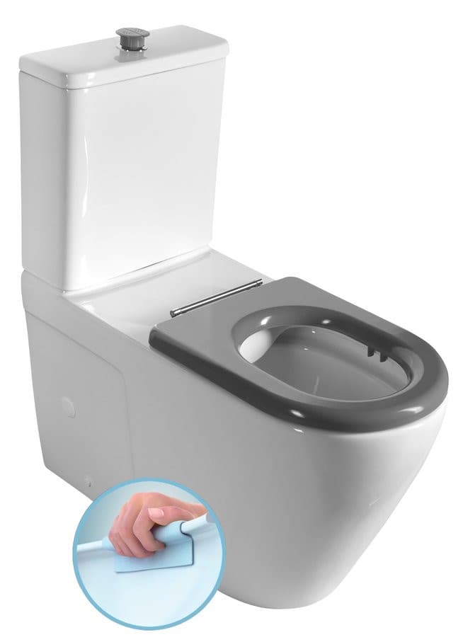 MEDIC RIMLESS kompakt WC, odpływ poziomy/pionowy, biały
