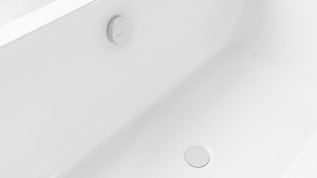 MARBLE automatyczny zestaw odpływowy, długość 800 mm, biały