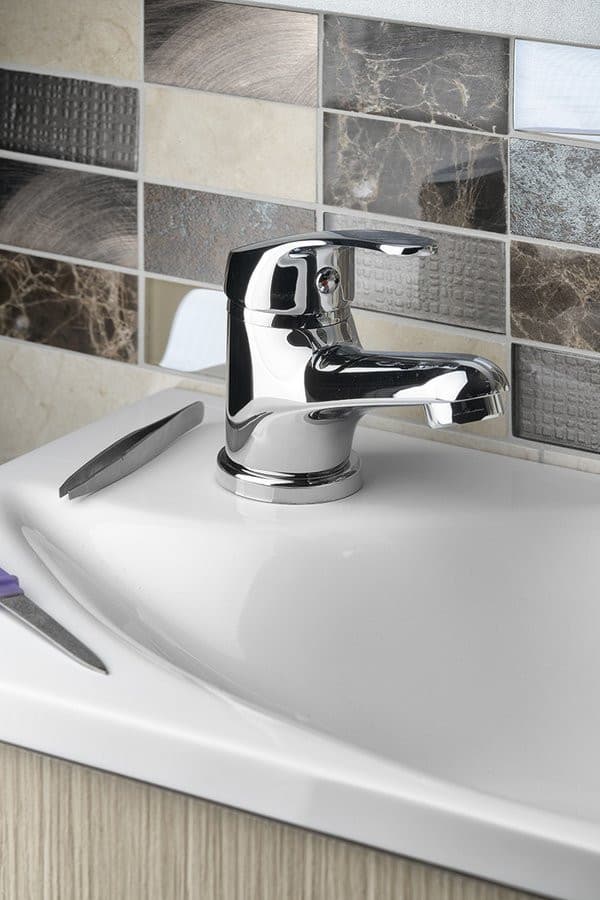 AQUALINE 35 bateria umywalkowa stojąca, mosiężna, chrom