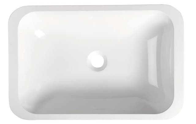 KAMA umywalka kompozytowa 50x26 cm, biała wpuszczana w blat