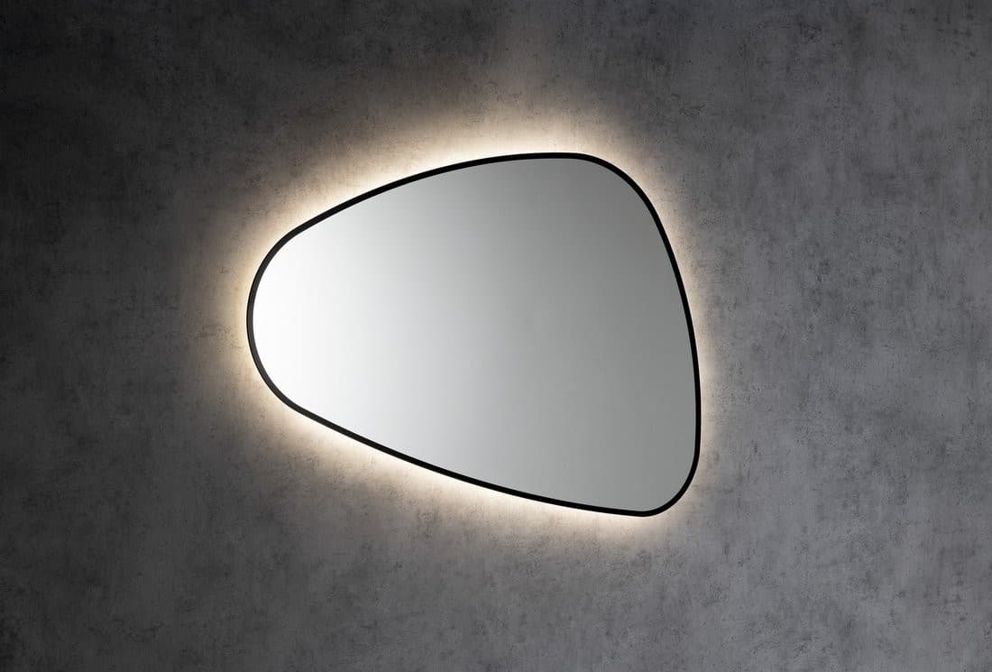 ELENA lustro podświetlane LED 20W, 68x96cm, czarny mat