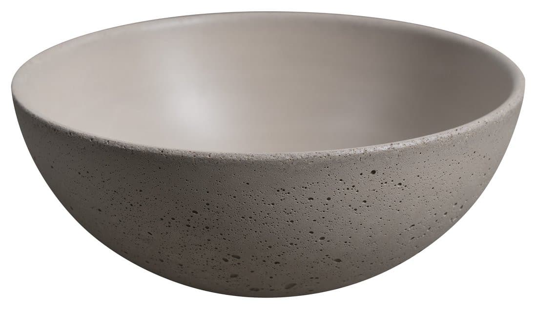 MINOR umywalka betonowa nablatowa, średnica 26cm, piaskowy