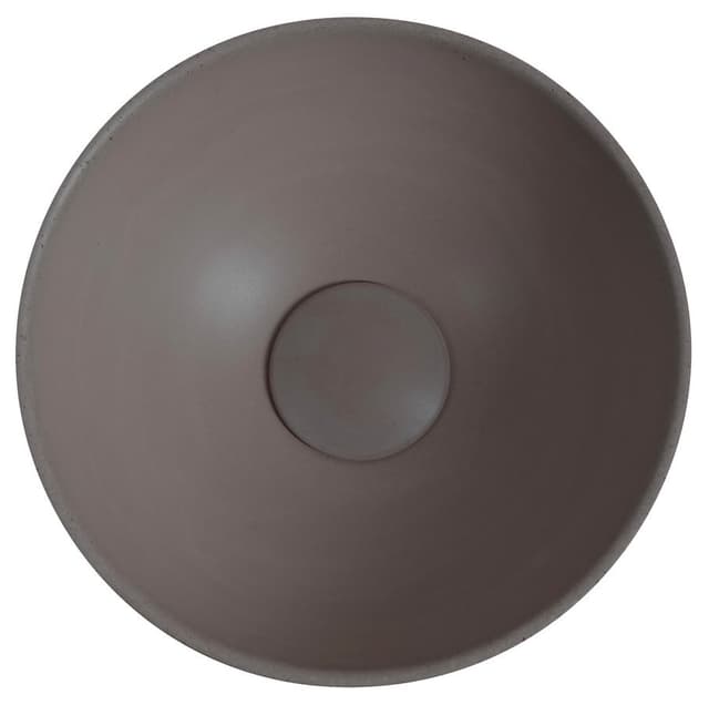 MINOR umywalka betonowa nablatowa, średnica 26cm, ciemny brąz