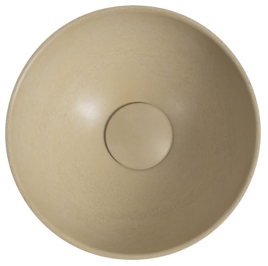 MINOR umywalka betonowa nablatowa, średnica 26cm, żółty
