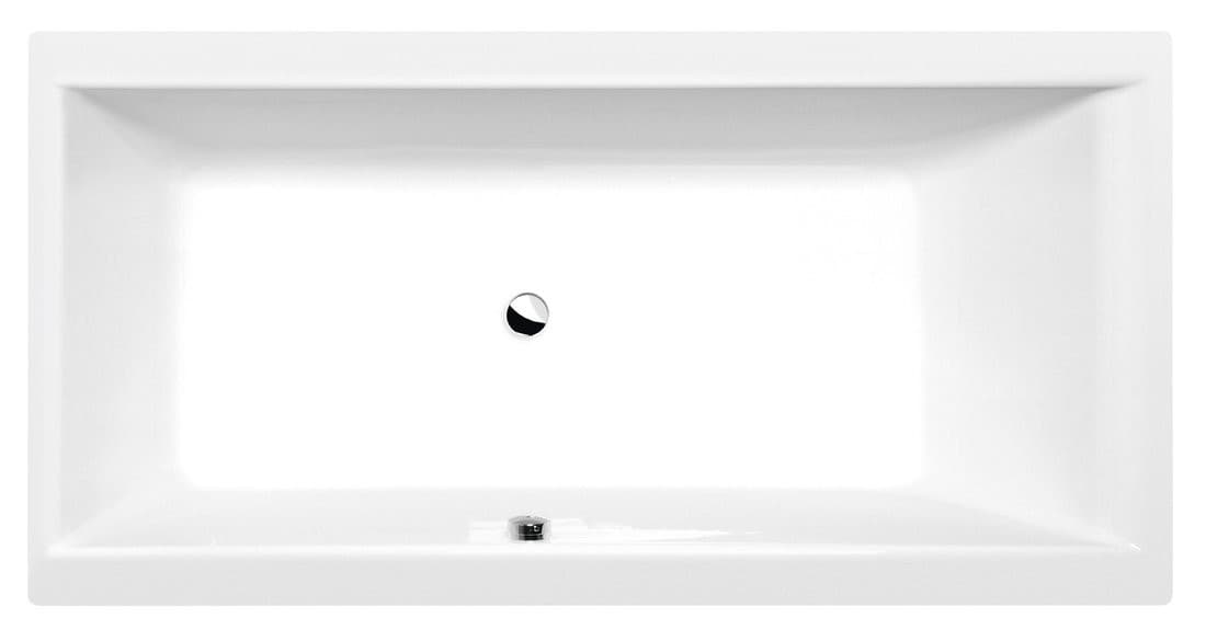 CLEO wanna prostokątna 180x90x48 cm, akryl biały