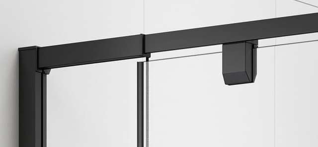EASY BLACK drzwi prysznicowe obrotowe 880-1020mm, szkło czyste