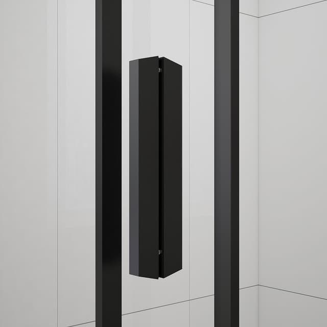 EASY BLACK drzwi prysznicowe składane 900mm, szkło czyste