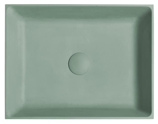 FORMIGO umywalka betonowa nablatowa, 47,5x36,5cm, zielony
