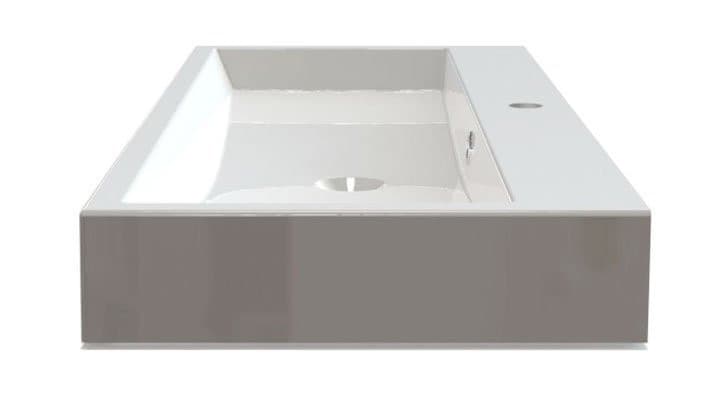 ORINOKO umywalka kompozytowa 100x42 cm, prostokątna biała