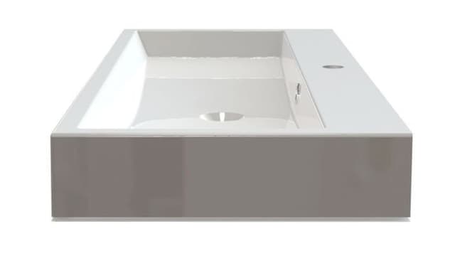 ORINOKO umywalka kompozytowa 100x42 cm, prostokątna biała
