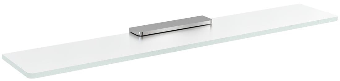 Półka szklana łazienkowa 600mm chrom szkło mleczne PIRENEI