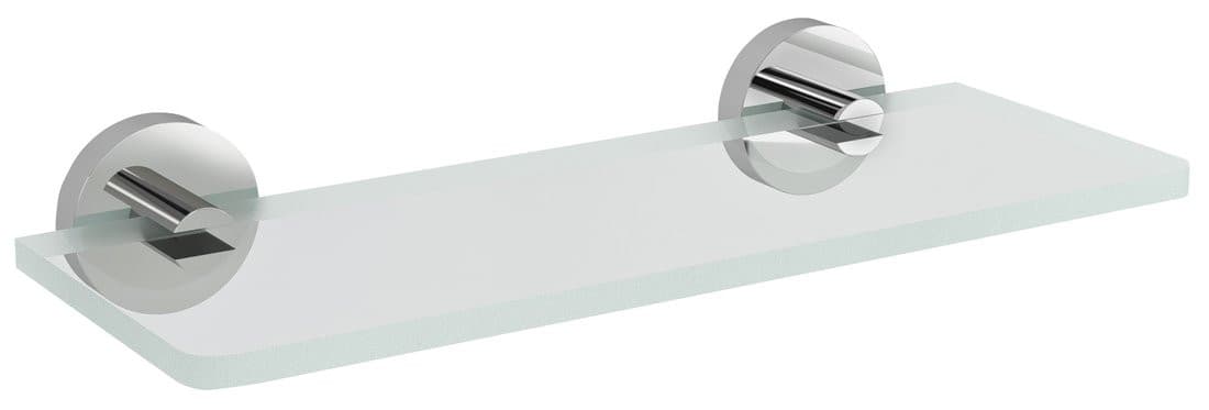 X-ROUND półka szklana 300mm, chrom/szkło czyste