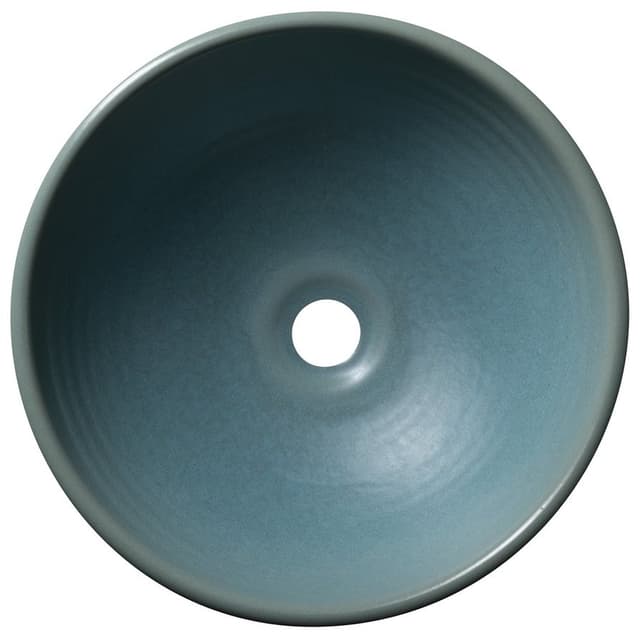 ATTILA umywalka ceramiczna nablatowa, okrągła turkusowa, średnica 43cm