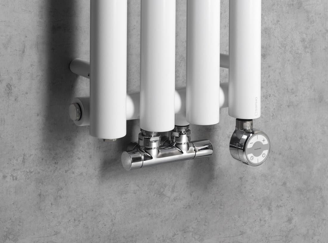 PILON grzejnik łazienkowy 270x1800 mm, biały mat z 4 wieszakami