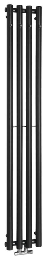 PILON grzejnik łazienkowy 270x1800 mm, czarny mat z 4 wieszakami