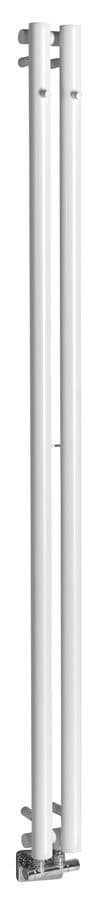 PILON grzejnik łazienkowy 122x1800mm z 2 wieszakami, biały mat