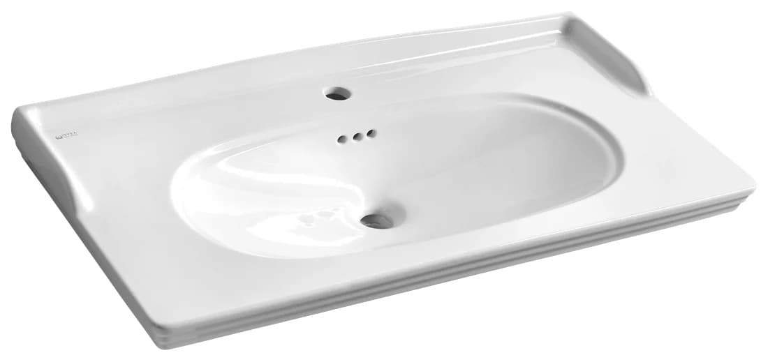 STELLA umywalka ceramiczna retro, 90x46,5cm, biały