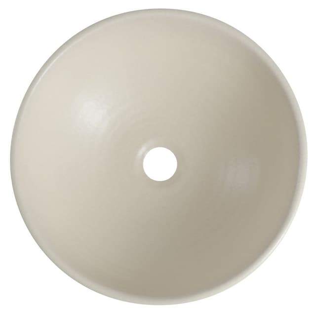 ATTILA umywalka ceramiczna, o średnicy 43 cm, w kolorze kości słoniowej
