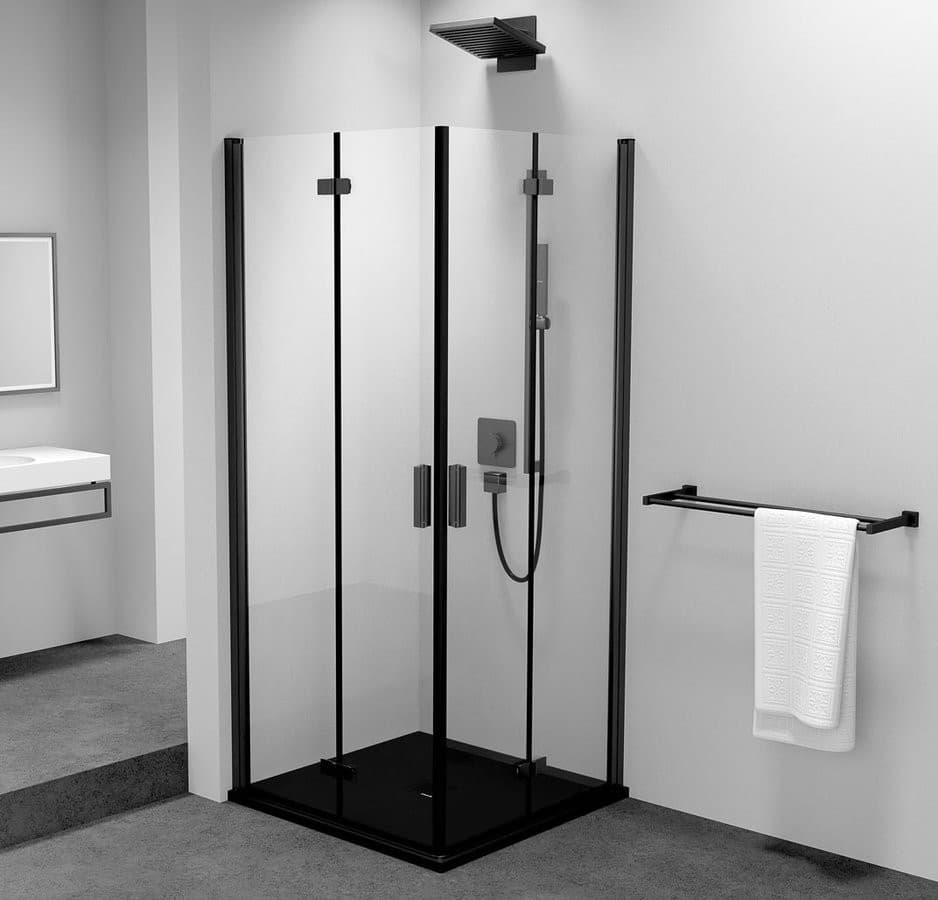 ZOOM BLACK kabina prysznicowa 900x900mm z wejściem narożnym