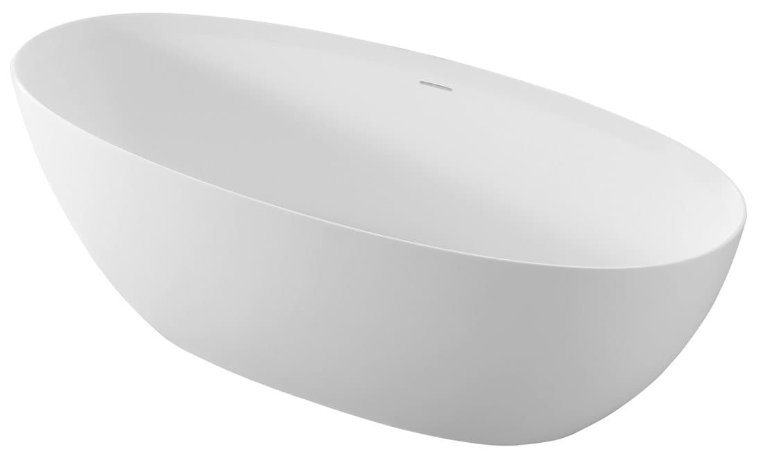 NOYA wolnostojąca wanna 170x76x56 cm, Solid Surface, biały mat