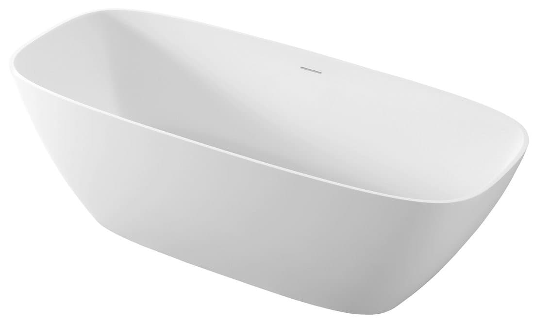 MEDINA wolnostojąca wanna 165x70x52cm, solid surface, matowa biała
