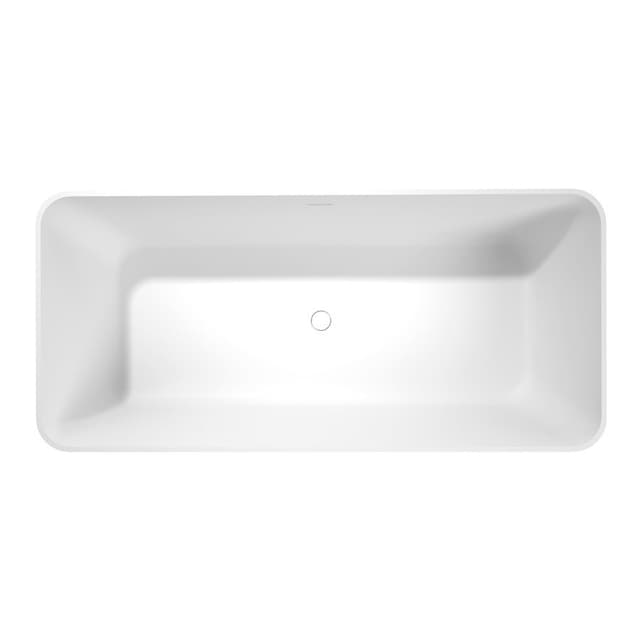Wanna wolnostojąca LEYLA 170x78x55cm z Solid Surface, biały mat
