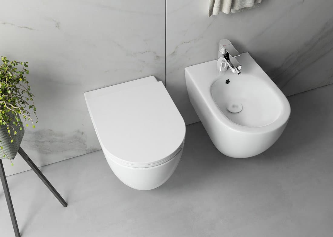 INFINITY wiszący bidet 36,5x53 cm, biały mat
