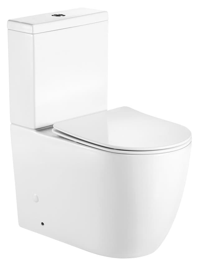INFINITY RIMLESS kompletny kompakt WC biały odpływ poziomy/pionowy