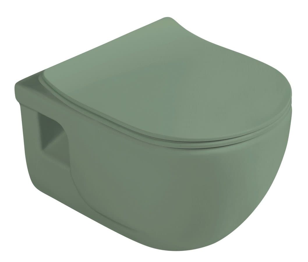 BRILLA deska WC slim Soft Close, zielony mat