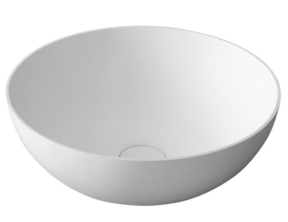 THIN umywalka nablatowa, okrągła 39 cm, biały mat