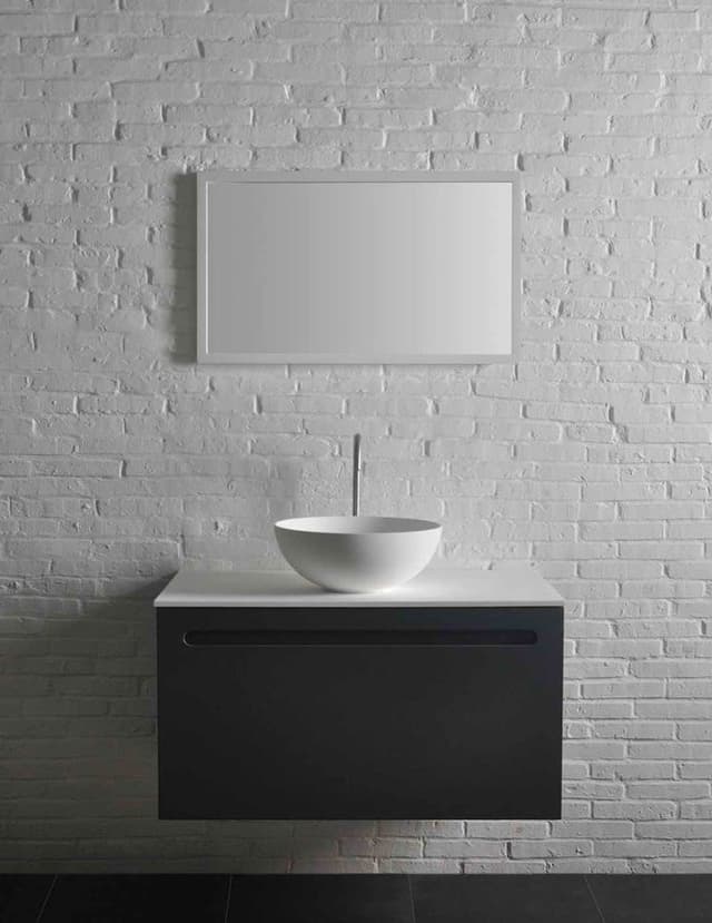 THIN umywalka nablatowa, okrągła 39 cm, biały mat
