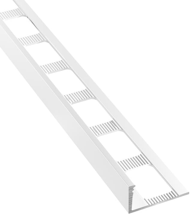 LIstwa wykończeniowa L, L250cm, 8mm, aluminium, komaxyt biały